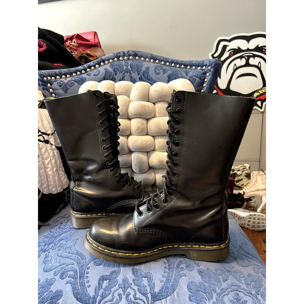 Dr Martens 1914W Black Knee High Boots size 8/EU 39